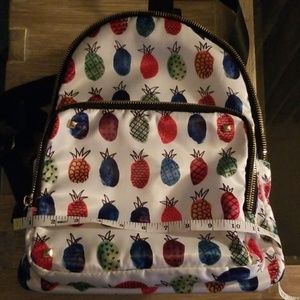 MMS Backpack satin and leather detail